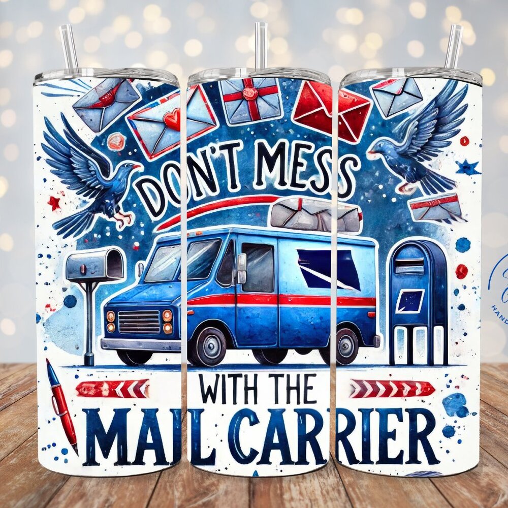 Mail Carrier Tumbler, Postal Worker Tumbler, Mailman Gift, Mail Delivery Tumbler